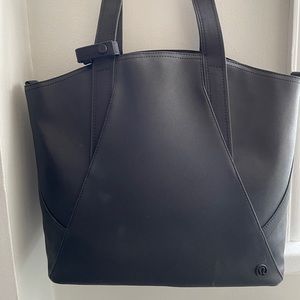 Lululemon Black Leather Tote